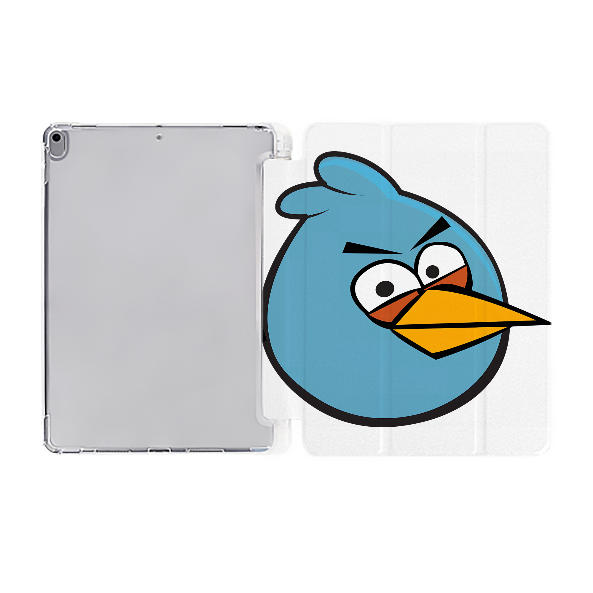 （画像用） Angry Birds アングリーバード IPad ケース ペン収納付き 三つ折りスタンド PUレザー×シリコン 対応機種9.5/10.5/10.9インチ